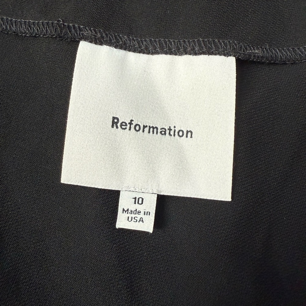 Reformation Carla Low Waist Mini Skirt, Black, Size 10 - Picture 6 of 10